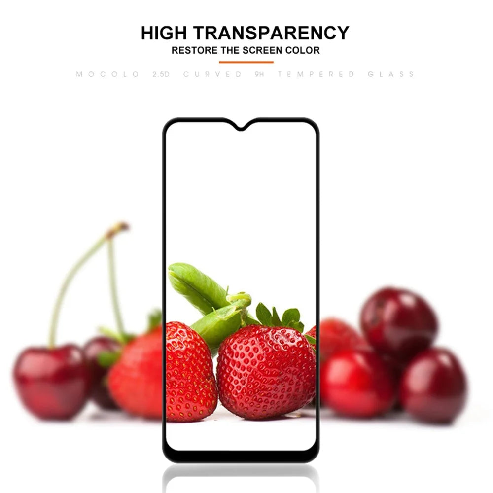 MOCOLO For Realme C35 Tempered Glass Film Anti-explosion Secondary Strengthening Full Glue Full Screen Protector - Black - 6