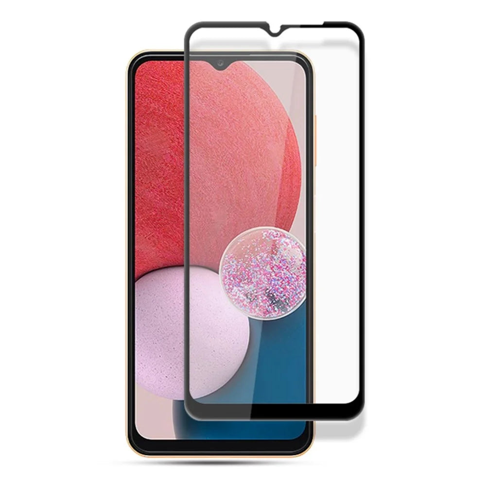 MOCOLO Solid Defense Screen Protector for Samsung Galaxy A13 4G, Silk Printing HD Tempered Glass Full Glue Full Cover Film - Black - 1