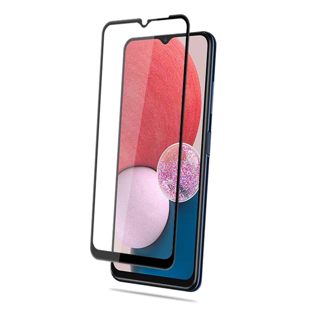 MOCOLO Solid Defense Screen Protector for Samsung Galaxy A13 4G, Silk Printing HD Tempered Glass Full Glue Full Cover Film - Black - 3