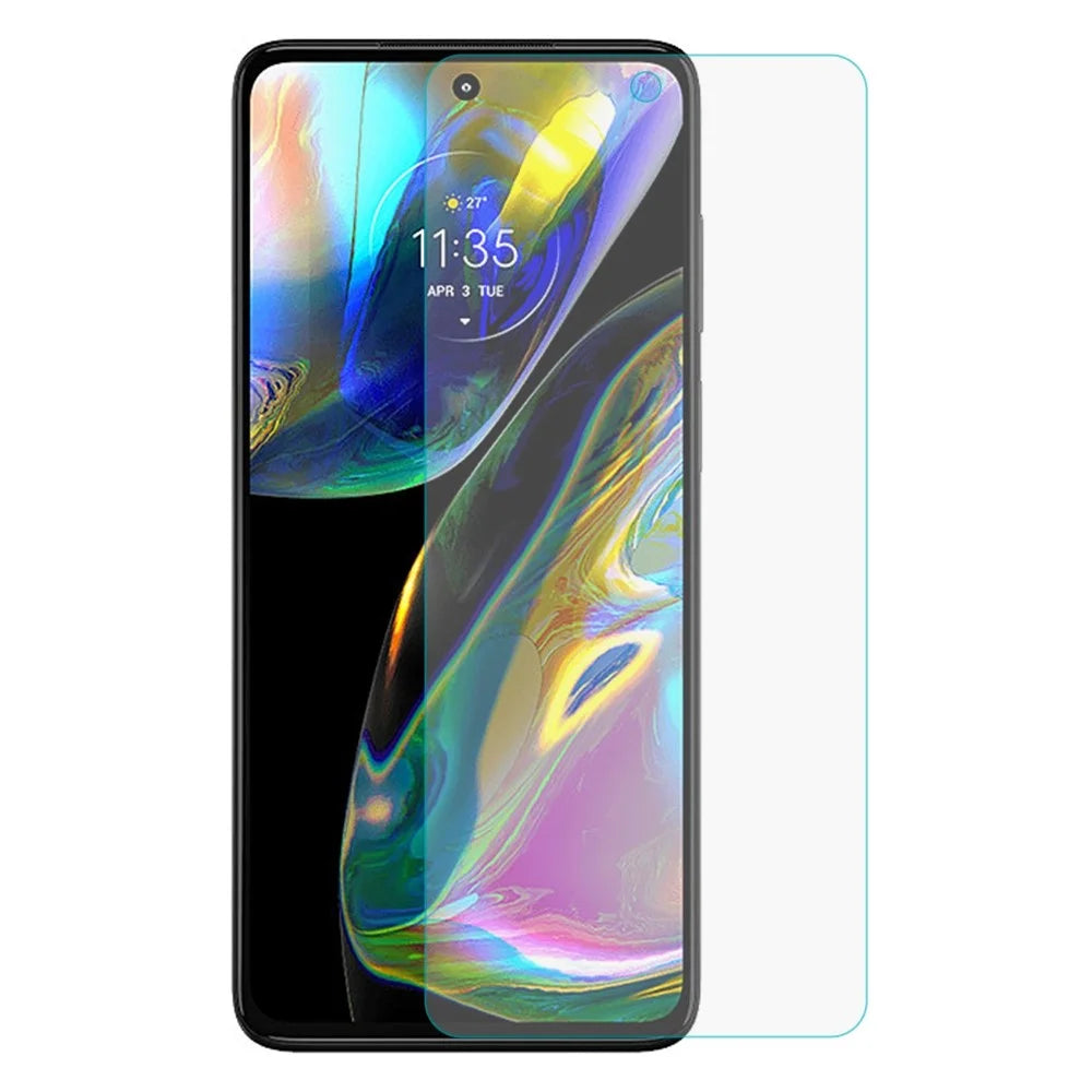 For Motorola Moto G82 5G / G52 4G Ultra Clear Screen Protector 0.3mm Arc Edges Anti-stains Anti-wear Tempered Glass Screen Film - 1