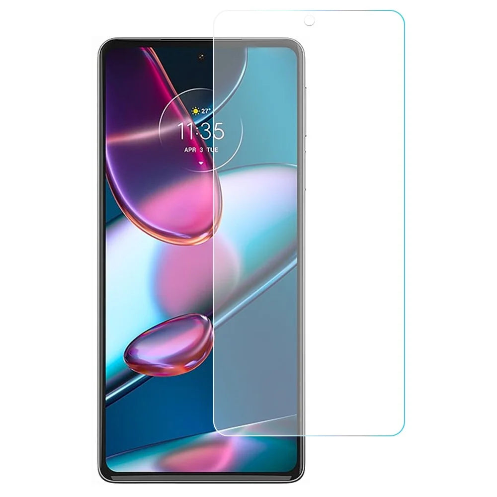For Motorola Edge 30 Screen Protector Anti-stains HD 0.3mm Arc Edges Tempered Glass Screen Film - 1