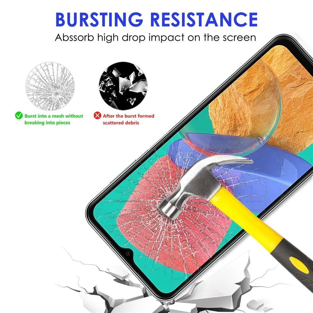 For Samsung Galaxy M33 5G (Global Version) Super Slim Black Edge Ultra Clear Wear-resistant AGC Glass Full Coverage Full Glue Tempered Glass Screen Protector - 3