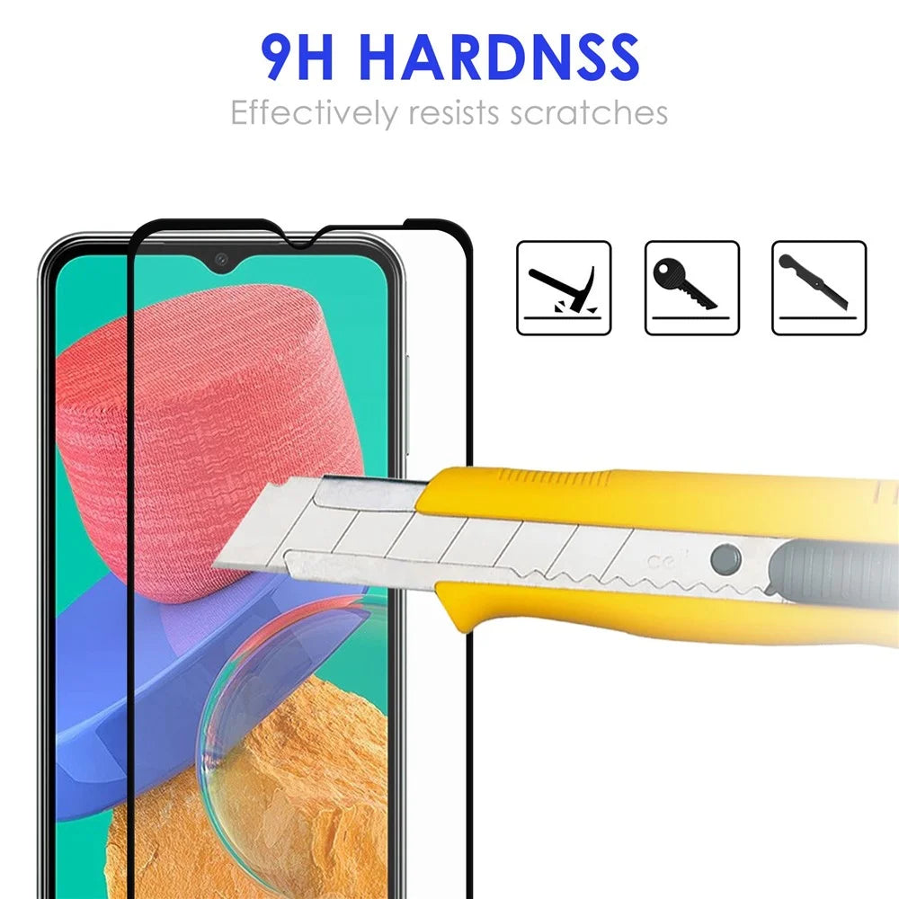 For Samsung Galaxy M33 5G (Global Version) Super Slim Black Edge Ultra Clear Wear-resistant AGC Glass Full Coverage Full Glue Tempered Glass Screen Protector - 5