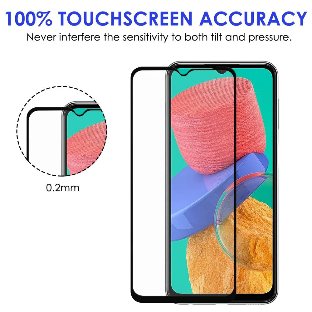 For Samsung Galaxy M33 5G (Global Version) Super Slim Black Edge Ultra Clear Wear-resistant AGC Glass Full Coverage Full Glue Tempered Glass Screen Protector - 7