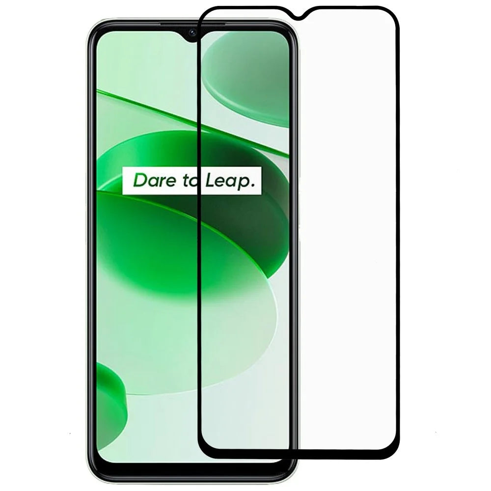 For Realme C35 Full Glue Mobile Phone Screen Protector Full Covering Anti-scratch Silk Printing Tempered Glass Film - 1