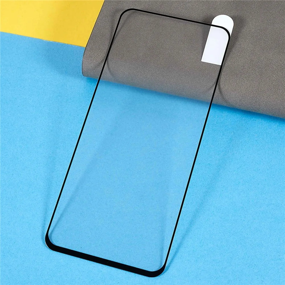 For Oppo Reno7 4G Silk Printing Tempered Glass Film HD Clarity Full Coverage Scratch Resistant Full Glue Screen Protector - 3