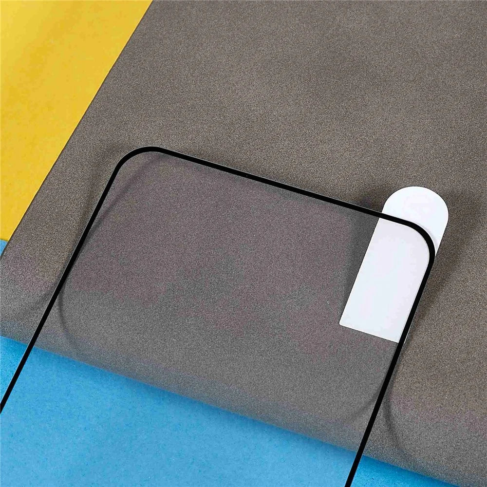 For Oppo Reno7 4G Silk Printing Tempered Glass Film HD Clarity Full Coverage Scratch Resistant Full Glue Screen Protector - 4
