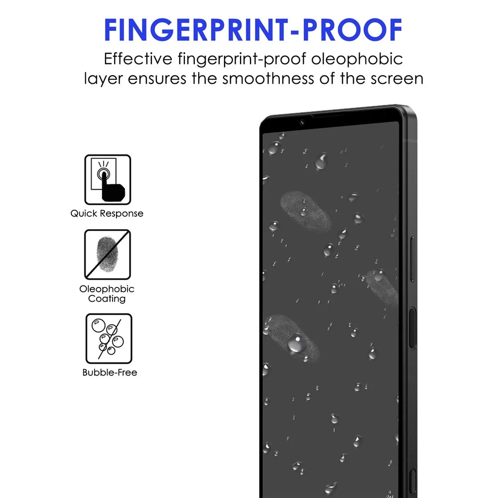 For Sony Xperia 1 IV AGC Tempered Glass Film Anti-explosion Black Edge Full Glue Full Screen Protector - 2