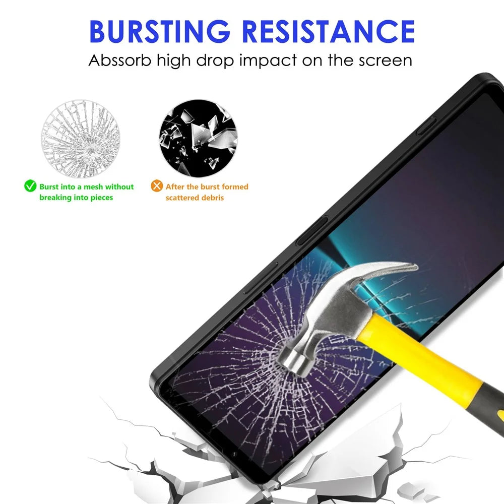 For Sony Xperia 1 IV AGC Tempered Glass Film Anti-explosion Black Edge Full Glue Full Screen Protector - 3