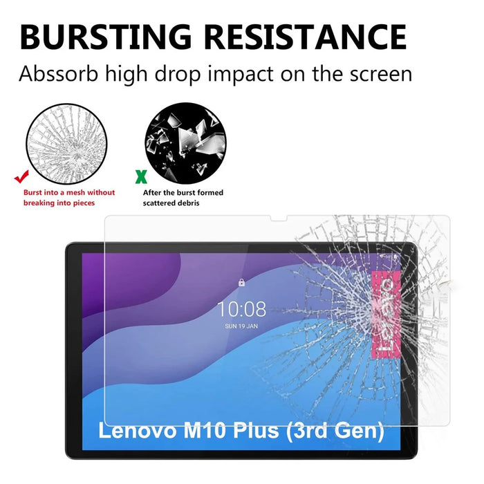 Anti-Blue-Ray Full Screen Protector for Lenovo Tab M10 Plus (3rd Gen) Tempered Glass Ultra Clear Screen Film - 3
