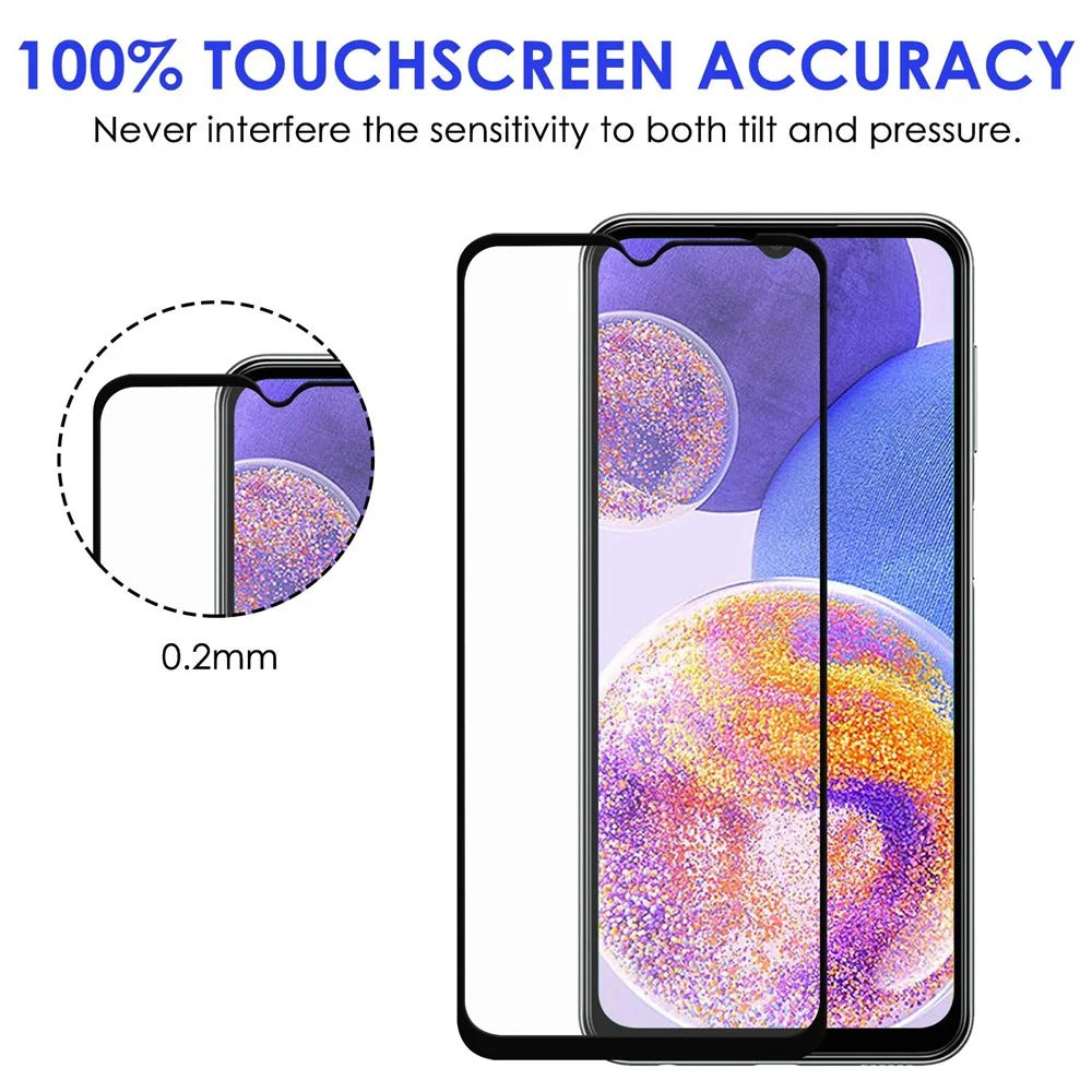 For Samsung Galaxy A23 5G (Global Version) / 4G Black Edge Screen Protector HD Clear Anti-Fingerprint Full Glue Full Screen Protection AGC Tempered Glass Film - 6