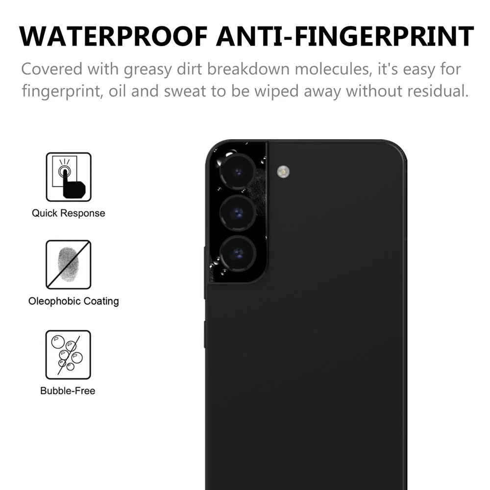 For Samsung Galaxy S22 5G HD Lens Camera Protector Scratch Resistant Touch Sensitive AGC Tempered Glass Camera Screen Cover Film - 3