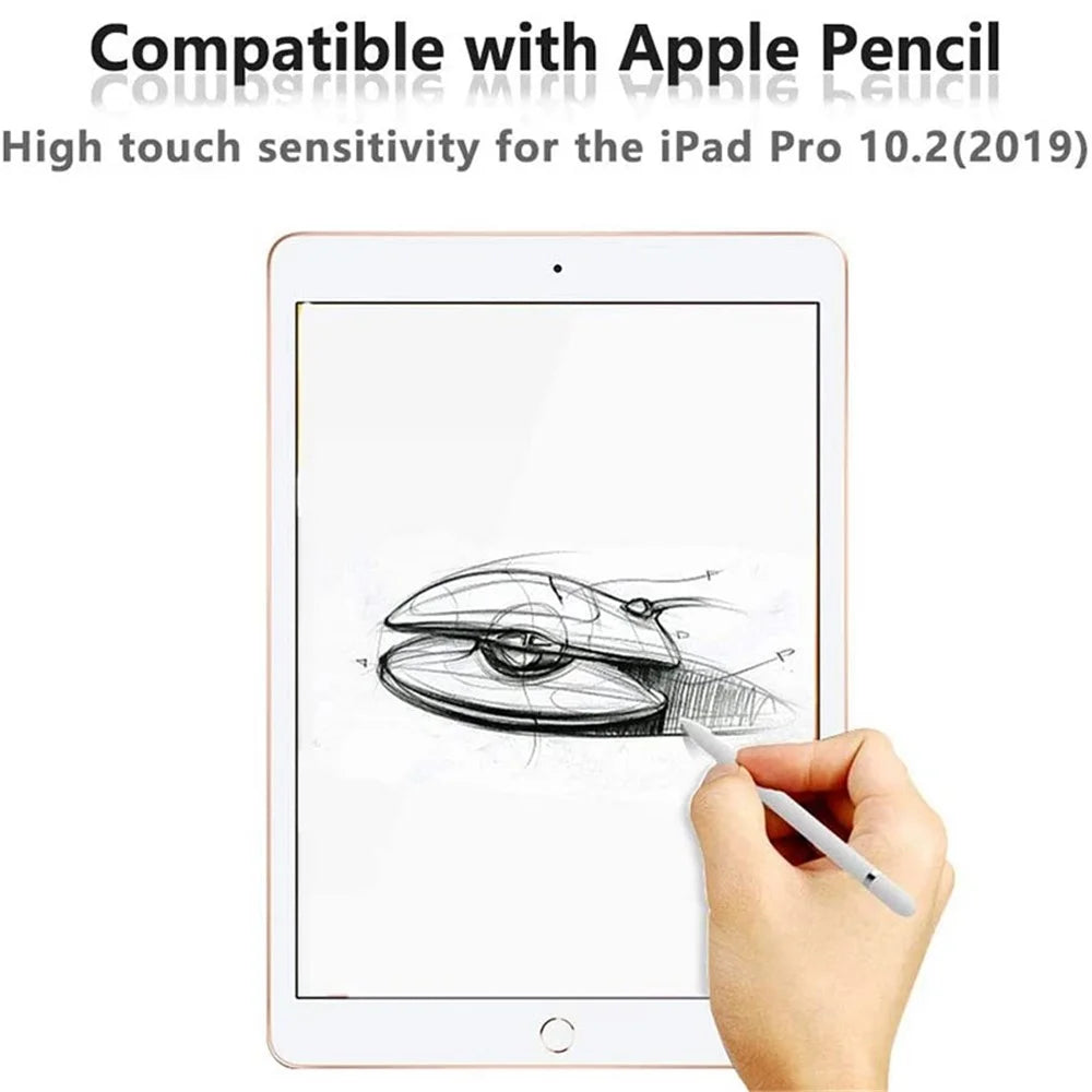 For iPad 10.2 (2021)/(2020)/(2019) Anti-blue-ray Eyestrain Reducing Tempered Glass Film HD Clear Full Coverage Screen Protector - 6