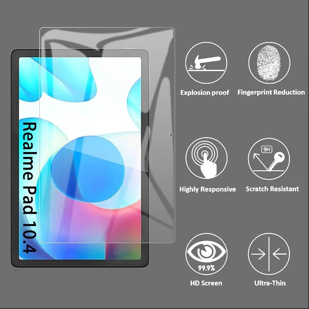 For Realme Pad 10.4 inch HD Full Screen 9H Hardness Ultra-slim Wear-resistant Straight Edges Tempered Glass Film - 4