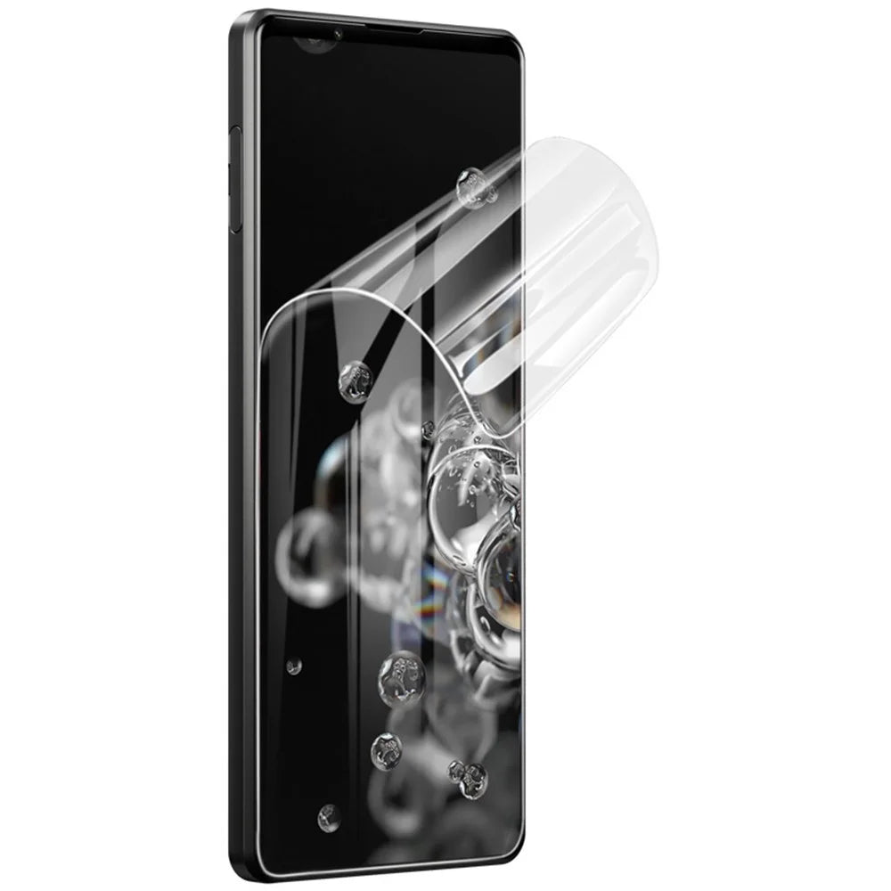 IMAK for Sony Xperia 1 IV 2Pcs/Set Hydrogel Film III Screen Protector Full Coverage Protection Transparent Flexible TPU Anti-fingerprint Hydrogel Film - 2