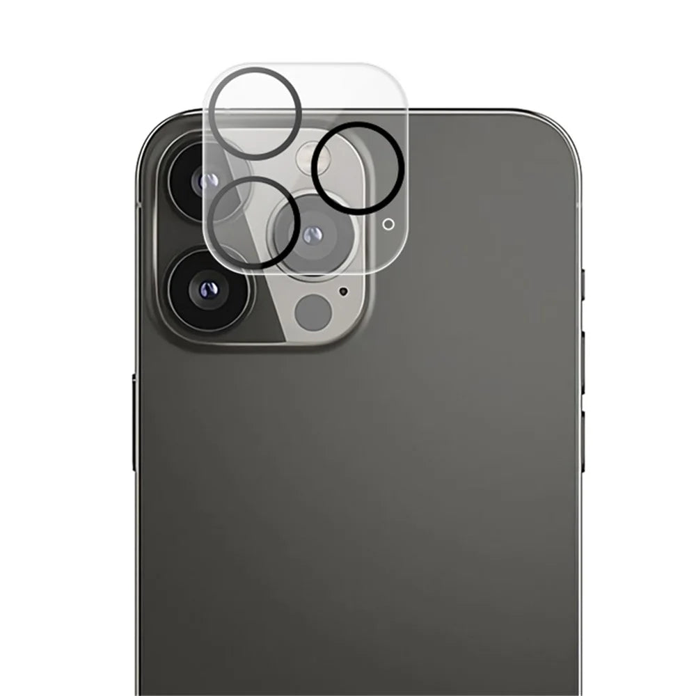 MOCOLO for iPhone 14 Pro Max 6.7 inch Silk Printing Camera Lens Screen Protector Clear Tempered Glass 9H Hardness Anti-explosion Film with Black Night Circle - 1