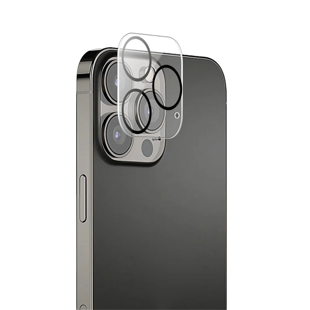 MOCOLO for iPhone 14 Pro Max 6.7 inch Silk Printing Camera Lens Screen Protector Clear Tempered Glass 9H Hardness Anti-explosion Film with Black Night Circle - 2