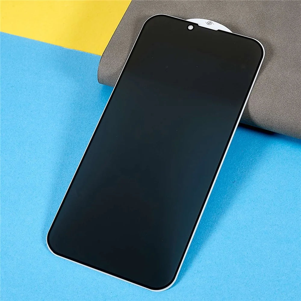 For iPhone 14 6.1 inch Wear-resistant Full Screen Coverage Anti-spy Silk Printing Tempered Glass Screen Guard Film (Side Glue) - 2