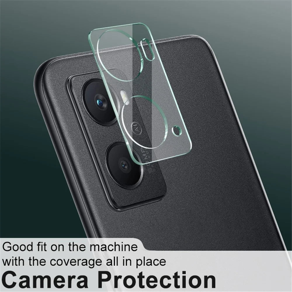 IMAK for Oppo A96 4G Oil-resistant Tempered Glass HD Camera Lens Film + Acrylic Lens Cap - 4
