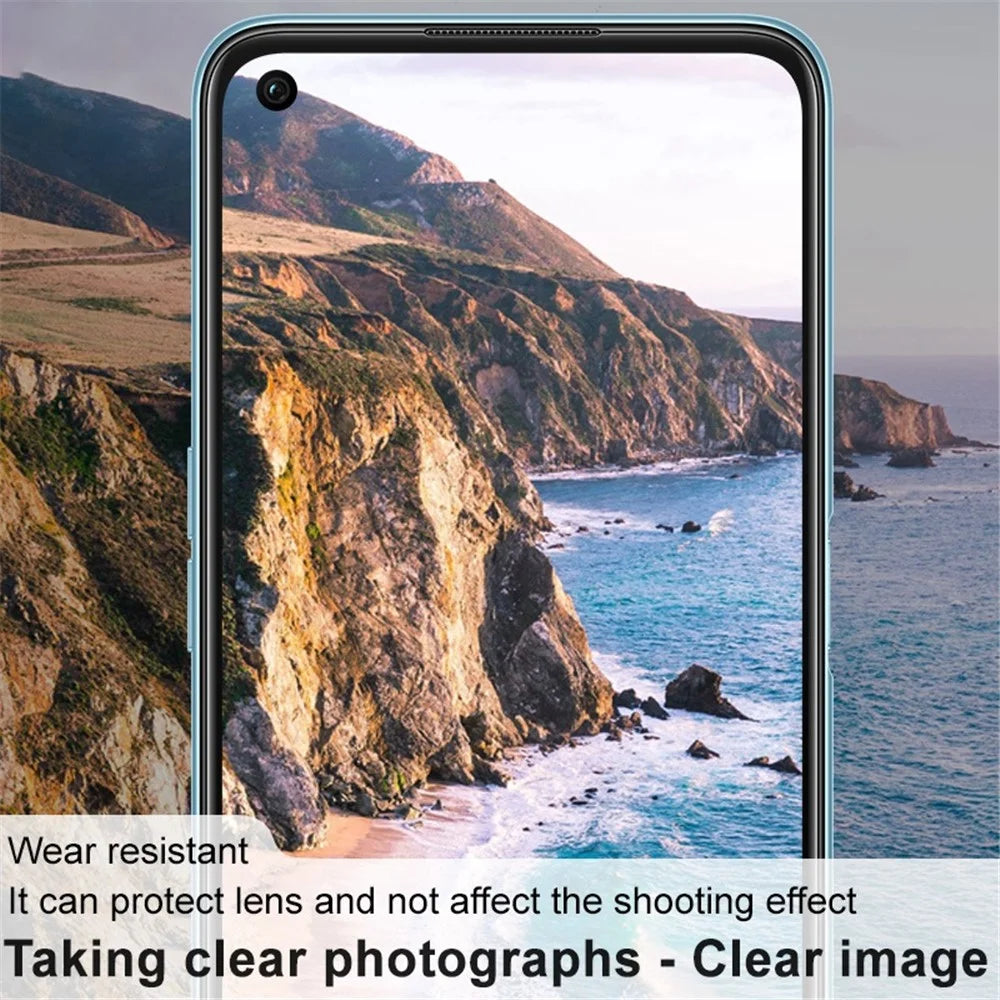 IMAK for Oppo A96 4G Oil-resistant Tempered Glass HD Camera Lens Film + Acrylic Lens Cap - 5