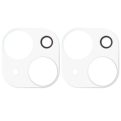 For iPhone 14 6.1 inch / 14 Plus 6.7 inch 2Pcs / Pack Rear Back Camera Lens 3D Arc Edge Tempered Glass HD Clarity Lens Film - 1