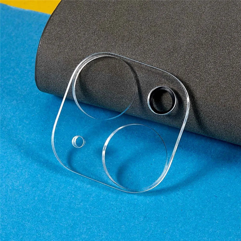 For iPhone 14 6.1 inch / 14 Plus 6.7 inch 2Pcs / Pack Rear Back Camera Lens 3D Arc Edge Tempered Glass HD Clarity Lens Film - 3