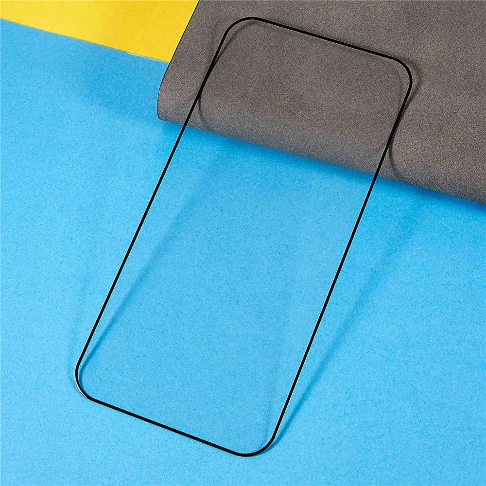 RURIHAI Secondary Hardening 0.26mm Thick Full Screen Protector for iPhone 14 Pro 6.1 inch, Full Glue Ultra Clear Anti-explosion High Aluminum-silicon Glass Film - 4