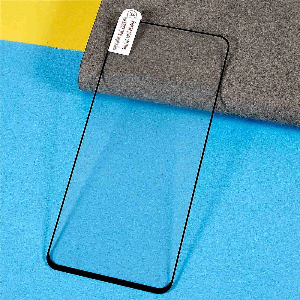For OnePlus 10R 5G Silk Printing Tempered Glass Film Full Covering Anti-scratch Full Glue Cell Phone Screen Protector - 6