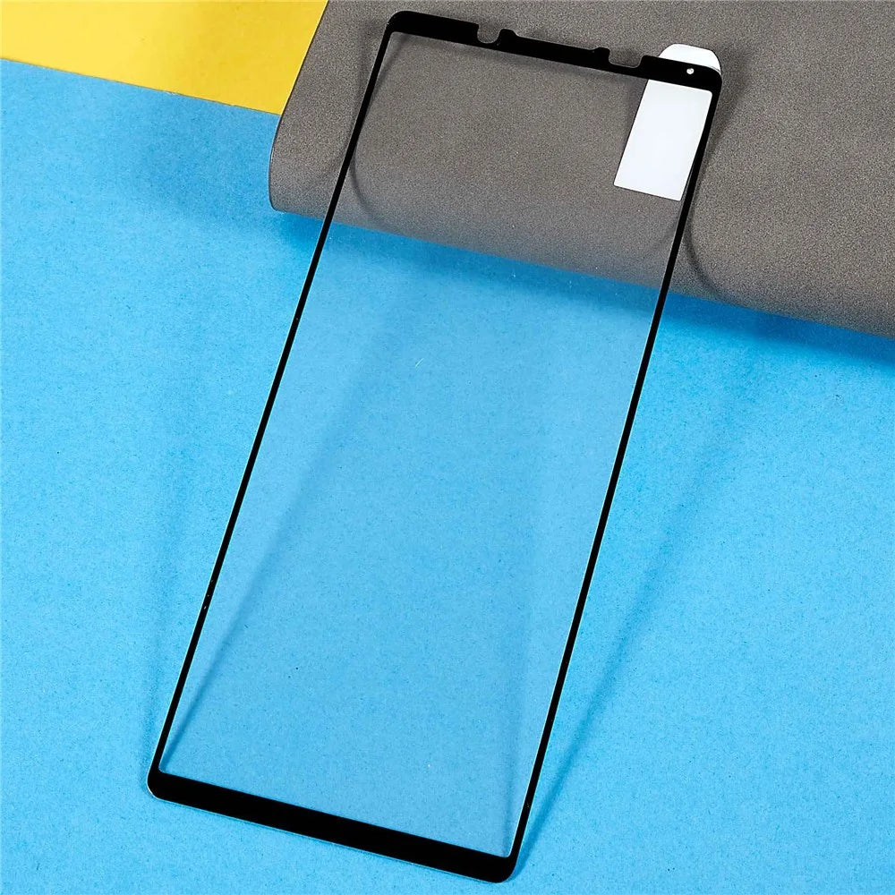 For Sony Xperia 1 IV Silk Printing Full Covering Anti-scratch Full Glue Tempered Glass Phone Screen Film - 3