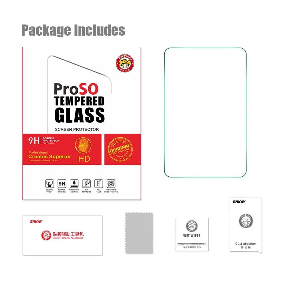 HAT PRINCE 10-inch Tablet 0.3mm Full Glue Ultra Clear Screen Protector Fingerprint-free Tempered Glass Film, 253x139mm - 7