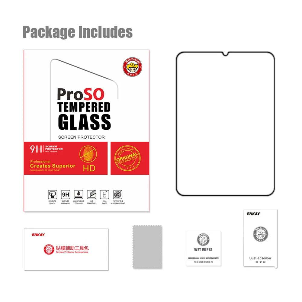 HAT PRINCE For iPad mini (2024) / mini (2021) Full Glue Full Screen Protector Anti-Drop Airbag HD Clear Tempered Glass Film - 7