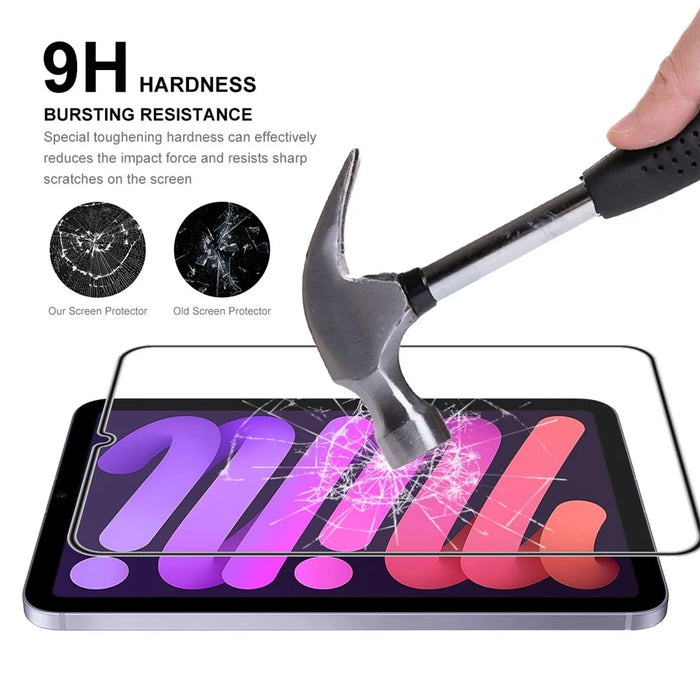 HAT PRINCE 2Pcs / Pack Full Glue Screen Protector for iPad mini (2024) / mini (2021), Ultra Clear Full Coverage Shockproof Airbag Tempered Glass Film - 4