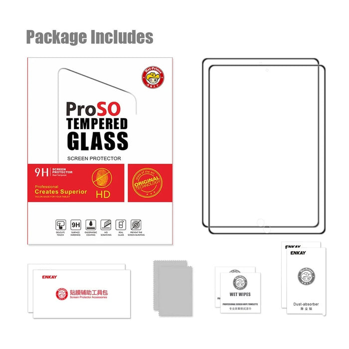 HAT PRINCE 2Pcs/Pack for iPad 10.2 (2021)/(2020)/(2019) Full Glue Tempered Glass Anti-explosion Drop-proof Airbag Full Screen Protector - 7