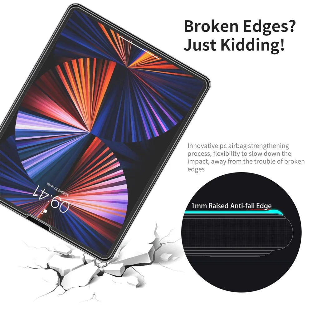 HAT PRINCE For iPad Pro 11 (2021) / (2020) / (2018) / (2022) / iPad Air (2022) / (2020) HD Clear Anti-explosion Airbag Full Screen Protector Full Glue Tempered Glass Film - 2