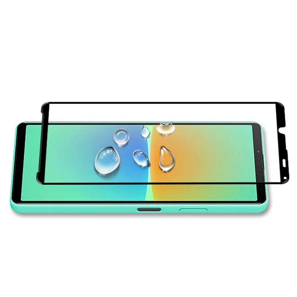 AMORUS 2Pcs/Pack for Sony Xperia 10 IV HD Anti-scratch Secondary Strengthening Full Glue Silk Printing Black Edge Tempered Glass Screen Protector - 3