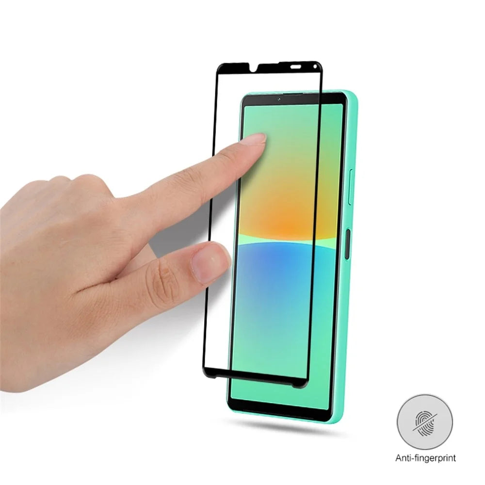 AMORUS 2Pcs/Pack for Sony Xperia 10 IV HD Anti-scratch Secondary Strengthening Full Glue Silk Printing Black Edge Tempered Glass Screen Protector - 4