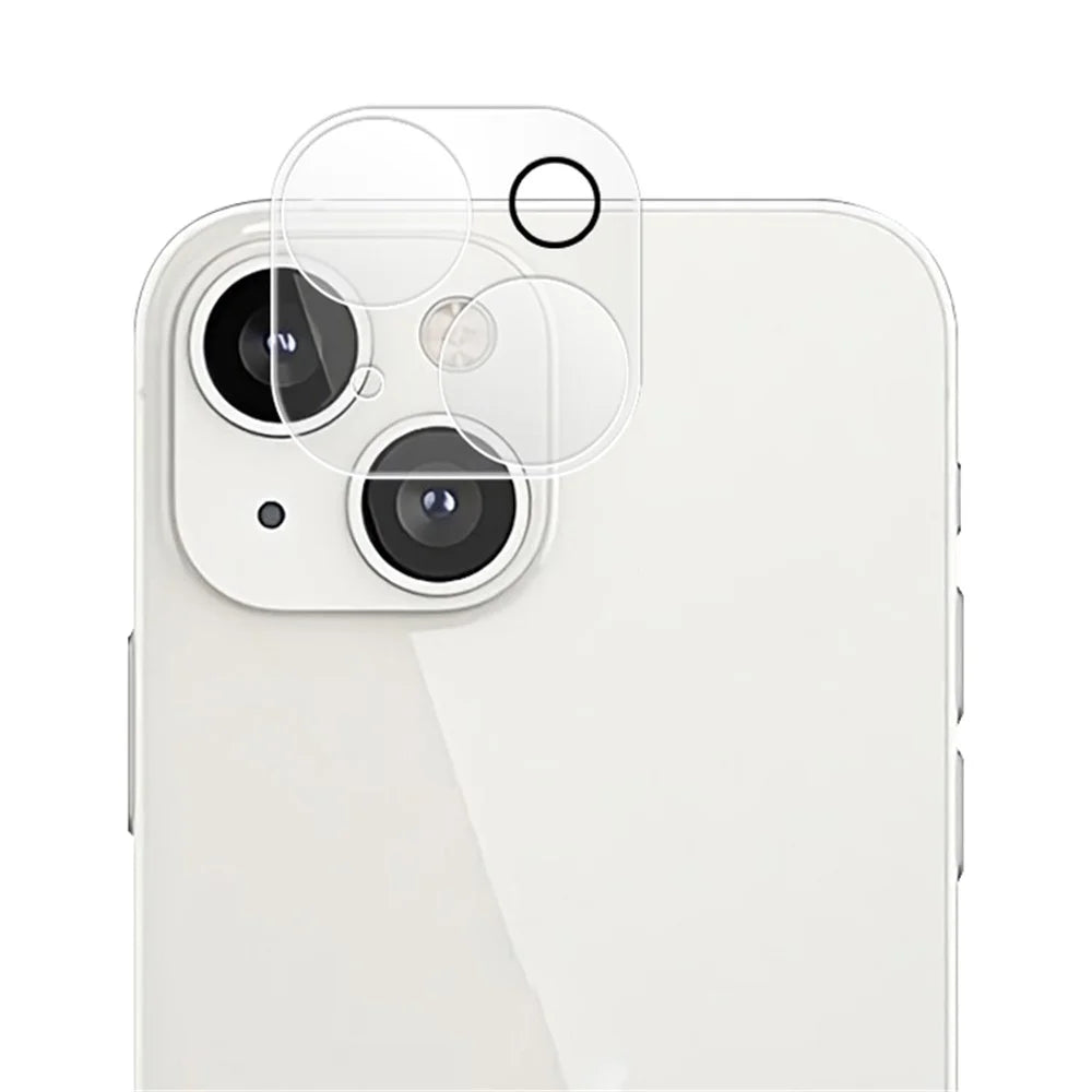 MOCOLO for iPhone 14 6.1 inch Silk Printing 9H Wear-resistant Waterproof Tempered Glass Back Camera Lens Protector - Transparent - 1