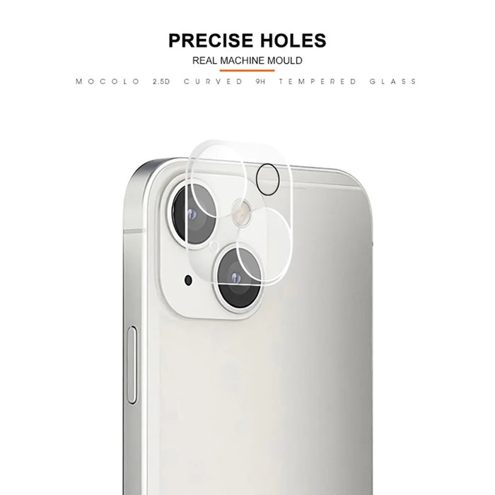 MOCOLO for iPhone 14 Plus 6.7 inch Anti-scratch Silk Printing 9H Explosion-proof Tempered Glass Back Camera Lens Protector - Transparent - 4