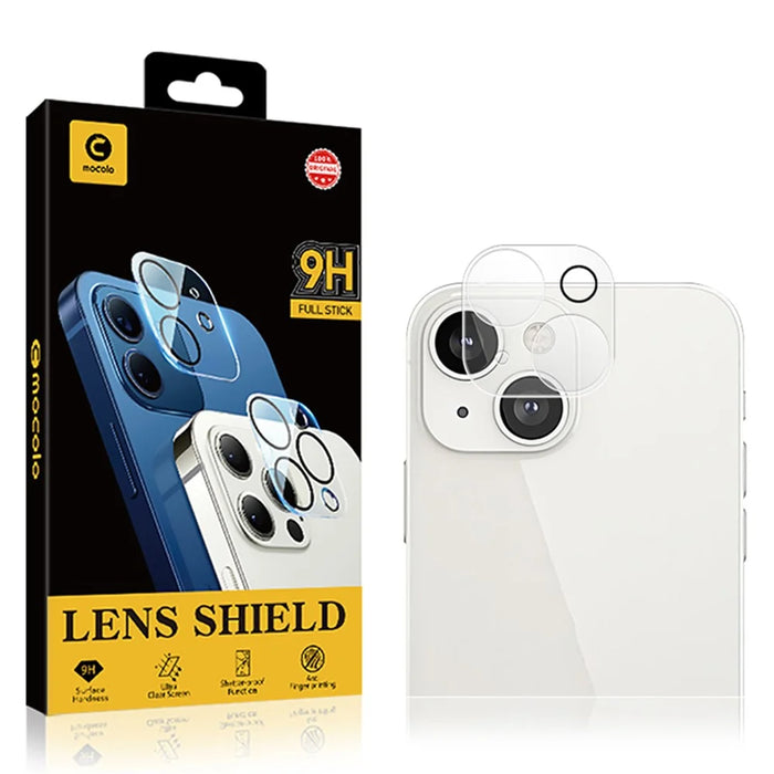 MOCOLO for iPhone 14 Plus 6.7 inch Anti-scratch Silk Printing 9H Explosion-proof Tempered Glass Back Camera Lens Protector - Transparent - 7