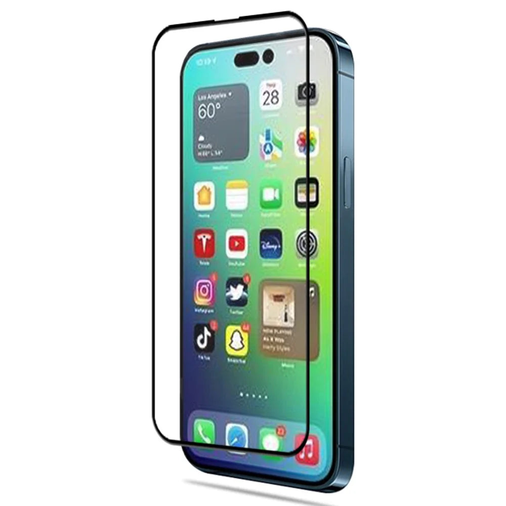 MOCOLO for iPhone 14 Pro 6.1 inch Anti-explosion Anti-wear 3D Curved Edges Screen Protector Full Covering HD Tempered Glass Film Full Glue - Black - 3