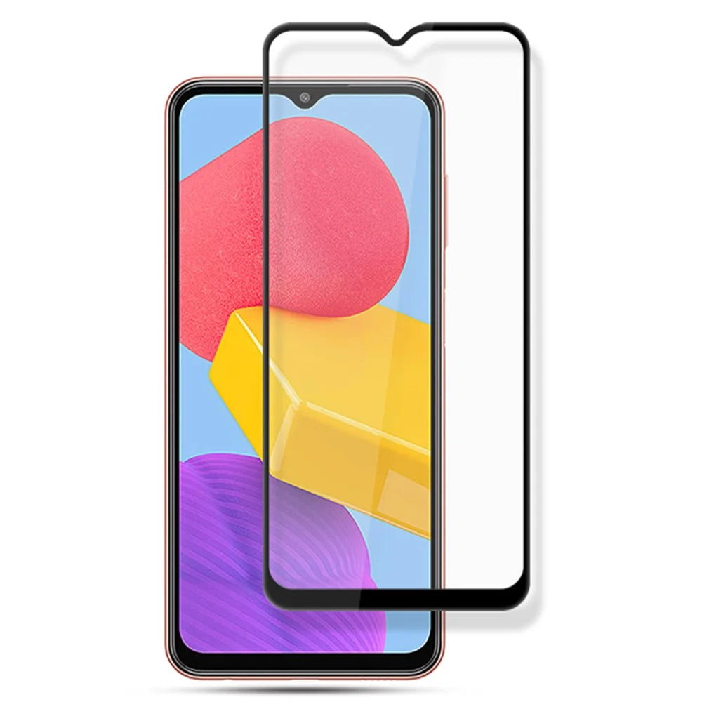 MOCOLO for Samsung Galaxy M13 4G Full Glue Silk Printing Full Screen Protector Anti-Fingerprint Ultra Clear Tempered Glass Film - Black - 1
