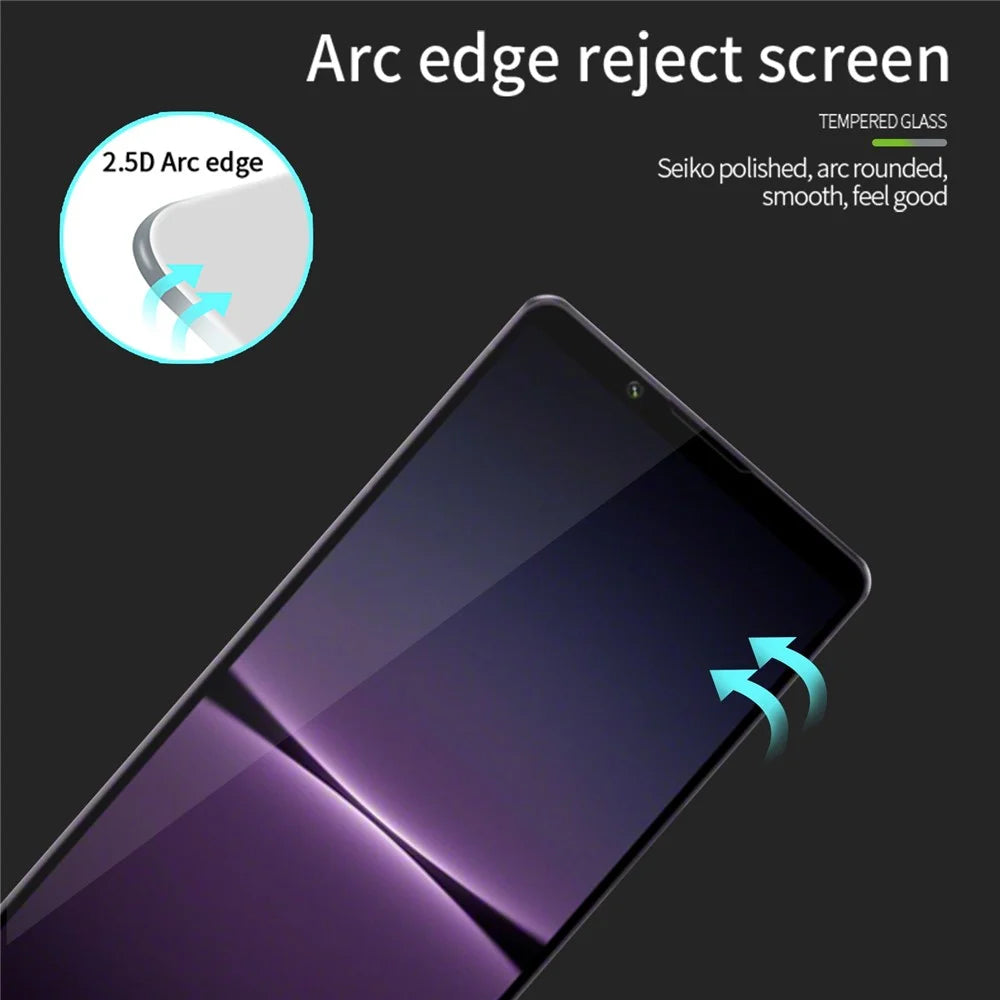 PINWUYO JK Tempered Glass Film Series-2 for Sony Xperia 1 IV 5G HD Tempered Glass Film Full Glue Anti-wear 9H Full Screen Explosion-proof Protector - 5