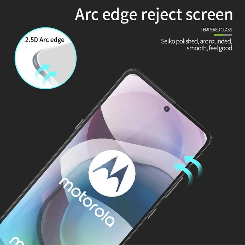 PINWUYO JK Tempered Glass Film Series-2 for Motorola Moto G22 Full Size Shatter-proof Full Glue Screen Protector - 4