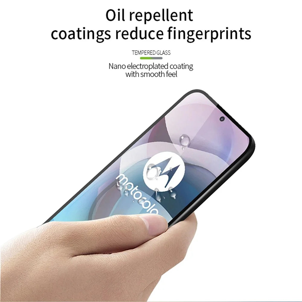 PINWUYO JK Tempered Glass Film Series-2 for Motorola Moto G22 Full Size Shatter-proof Full Glue Screen Protector - 7
