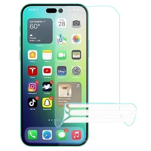 For iPhone 14 Pro Max 6.7 inch Full Covering Anti-Fingerprint Ultra Clear Film Shockproof Anti-Glare Soft Hydrogel TPU Phone Screen Protector - 1