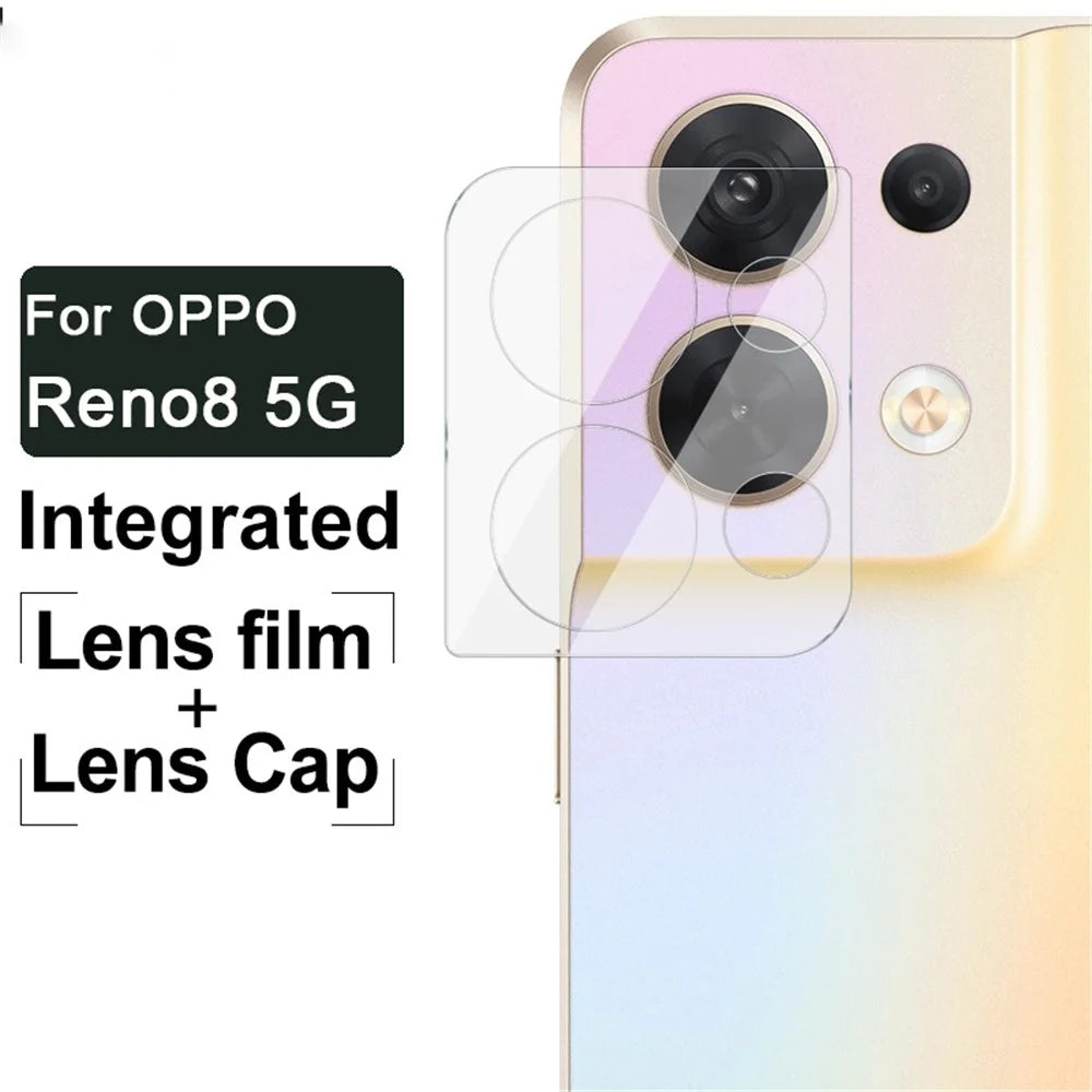 IMAK for Oppo Reno8 5G / Reno8 5G (Global Version) Integrated Camera Lens Protector Scratch-Resistant Tempered Glass Lens Film + Acrylic Lens Cap - 4