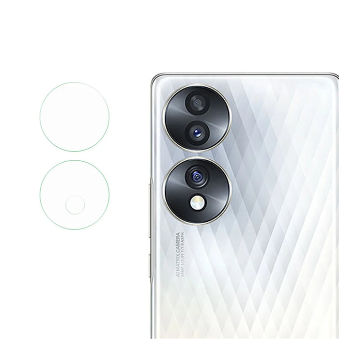 For Honor 70 5G Anti-scratch HD Transparent Tempered Glass Phone Back Camera Lens Protector - 1