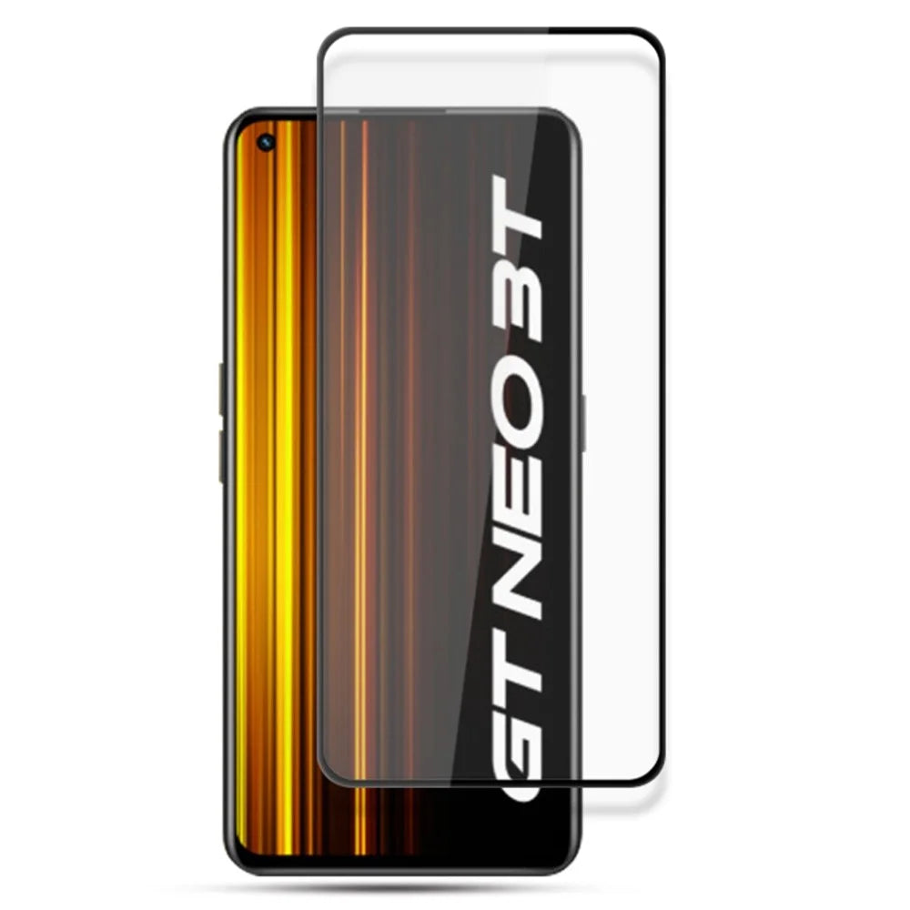 MOCOLO For Realme GT Neo 3T 5G Silk Printing Smooth Touch Tempered Glass Secondary Strengthening Full Glue Full Screen Protector Film - Black - 1