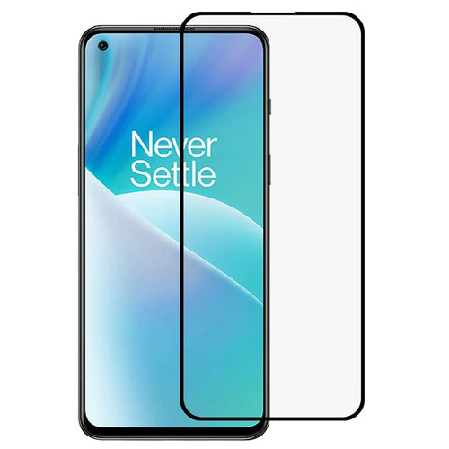 For OnePlus Nord 2T 5G 9D Hardness Full Covering Screen Protector Tempered Glass Film Silk Printing Side Glue Anti-Fingerprint Screen Shield - 1