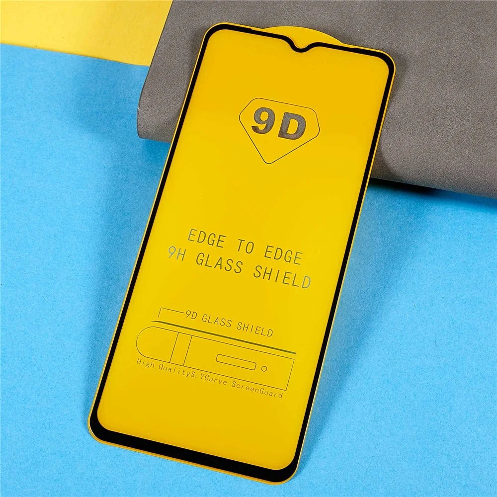 For Samsung Galaxy A03 (166.5mm) 9D Tempered Glass Film Side Glue Silk Printing Full Screen Protector - 3